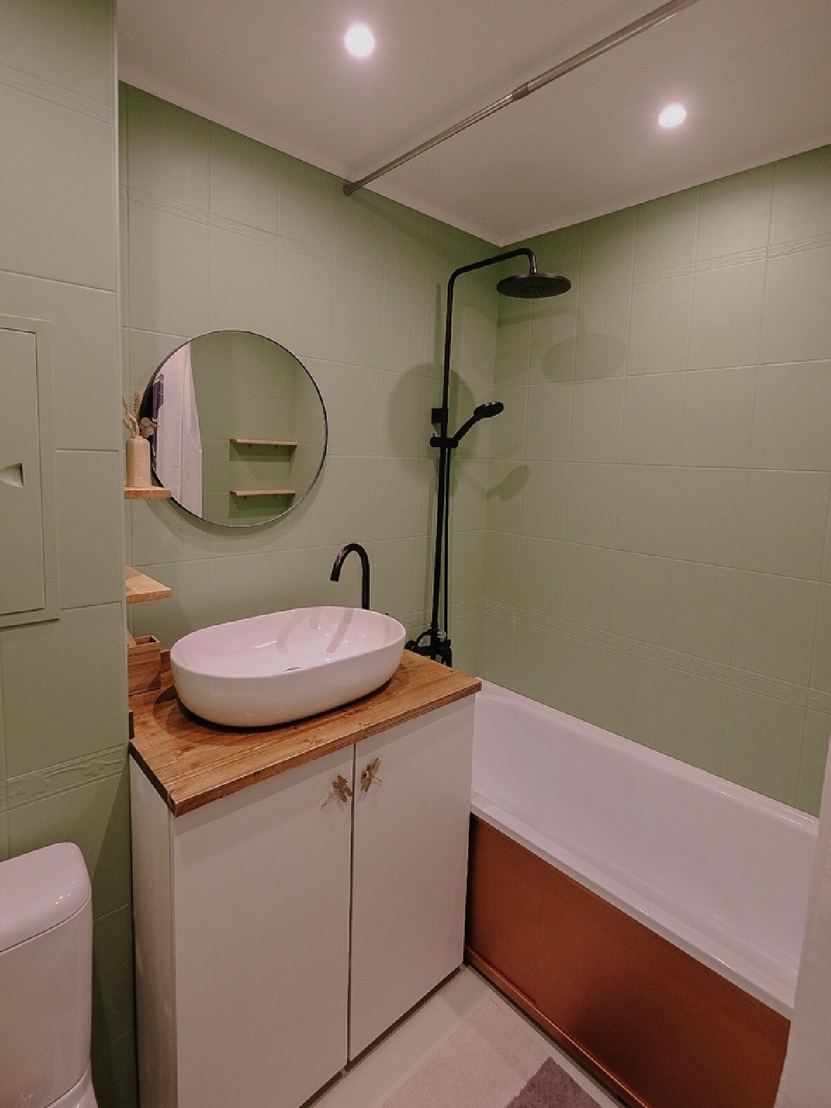 Косметический ремонт однокомнатной квартиры - результат в ванной комнате